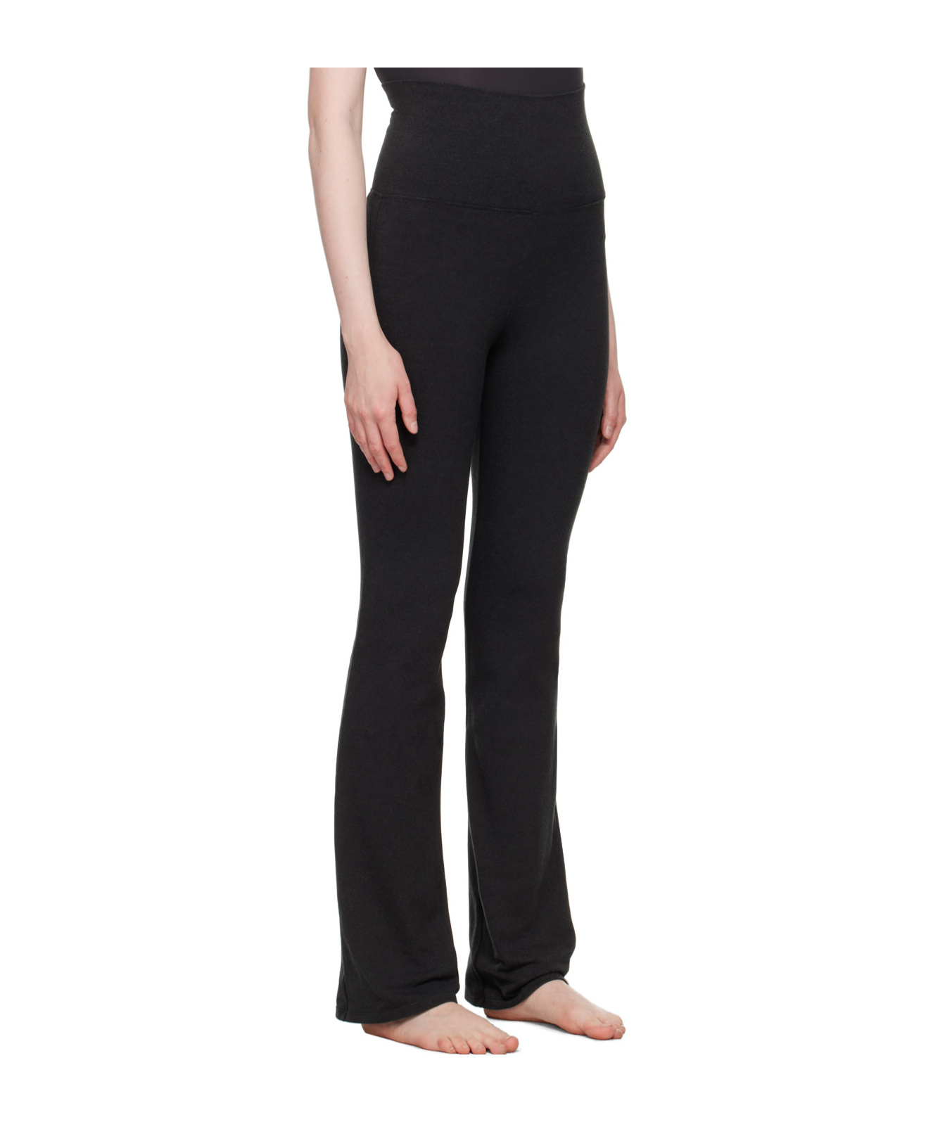 Skims Elastic Waist Casual Pants In Black