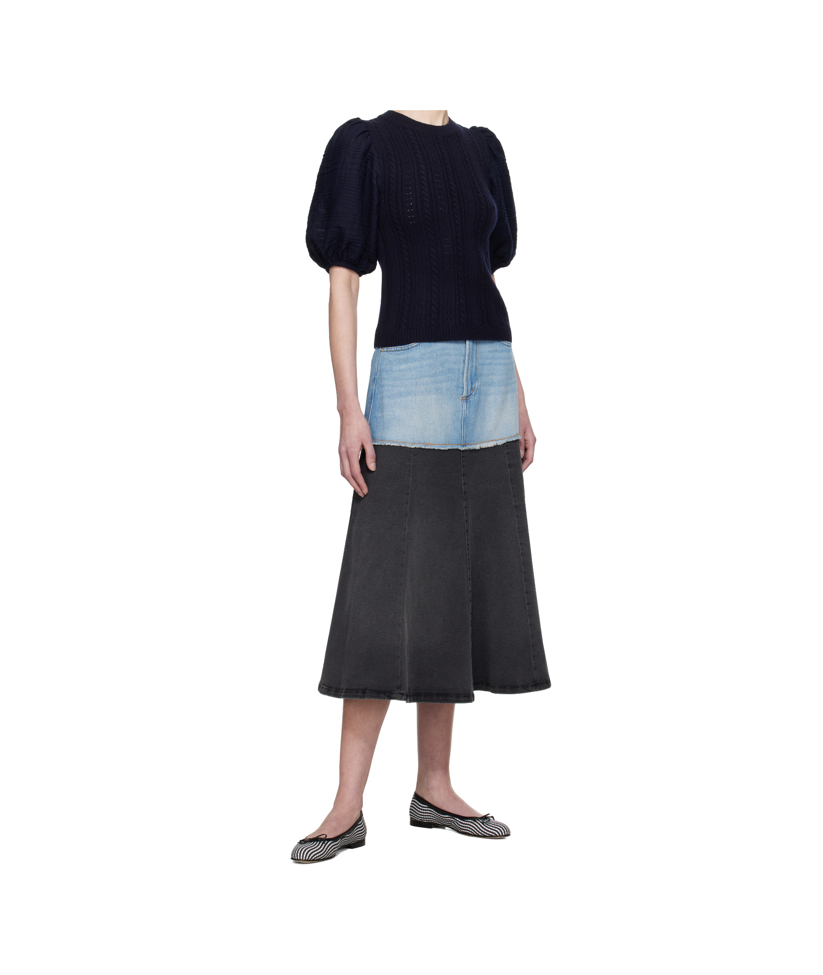 SEA ELLE DENIM MIDI SKIRT