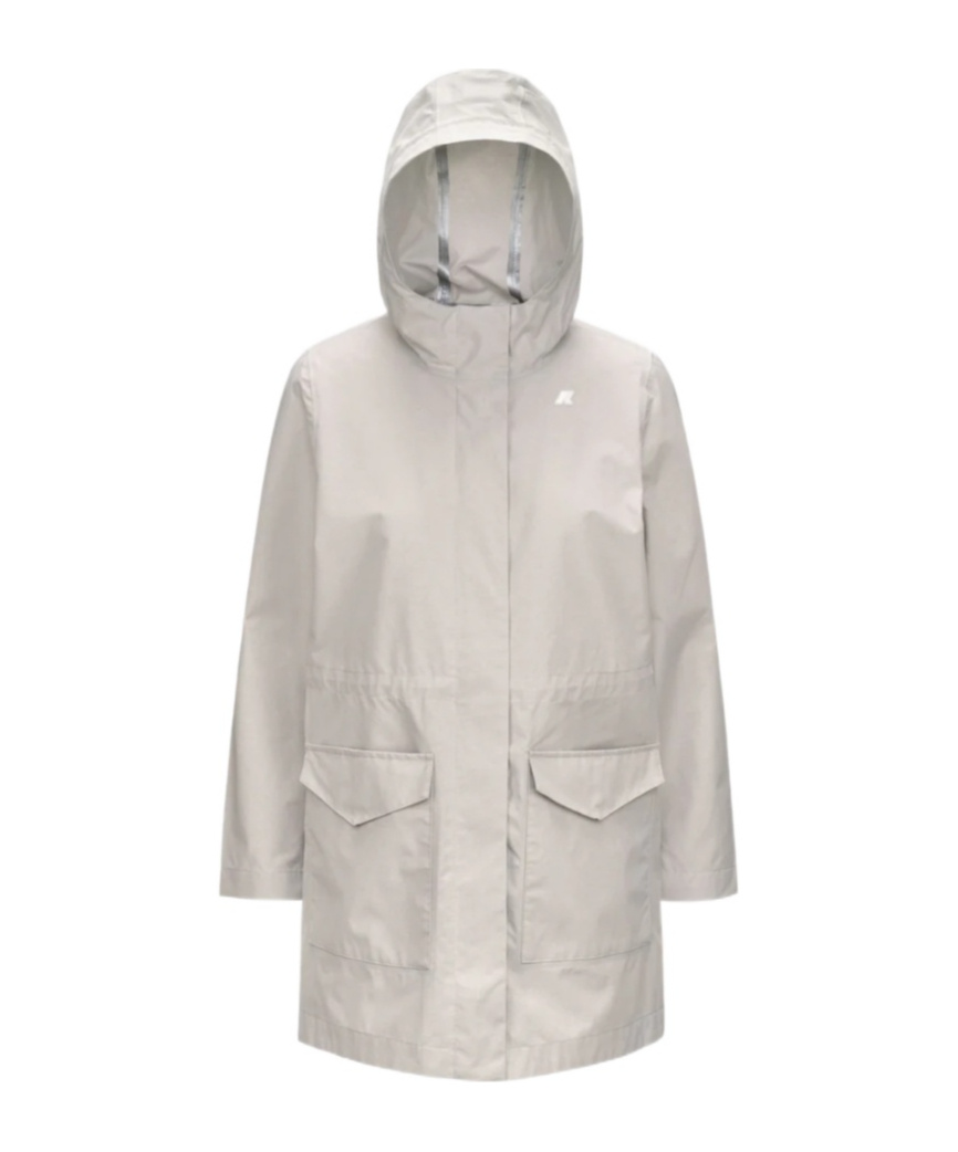 K-way Water-resistant Short Jacket In White
