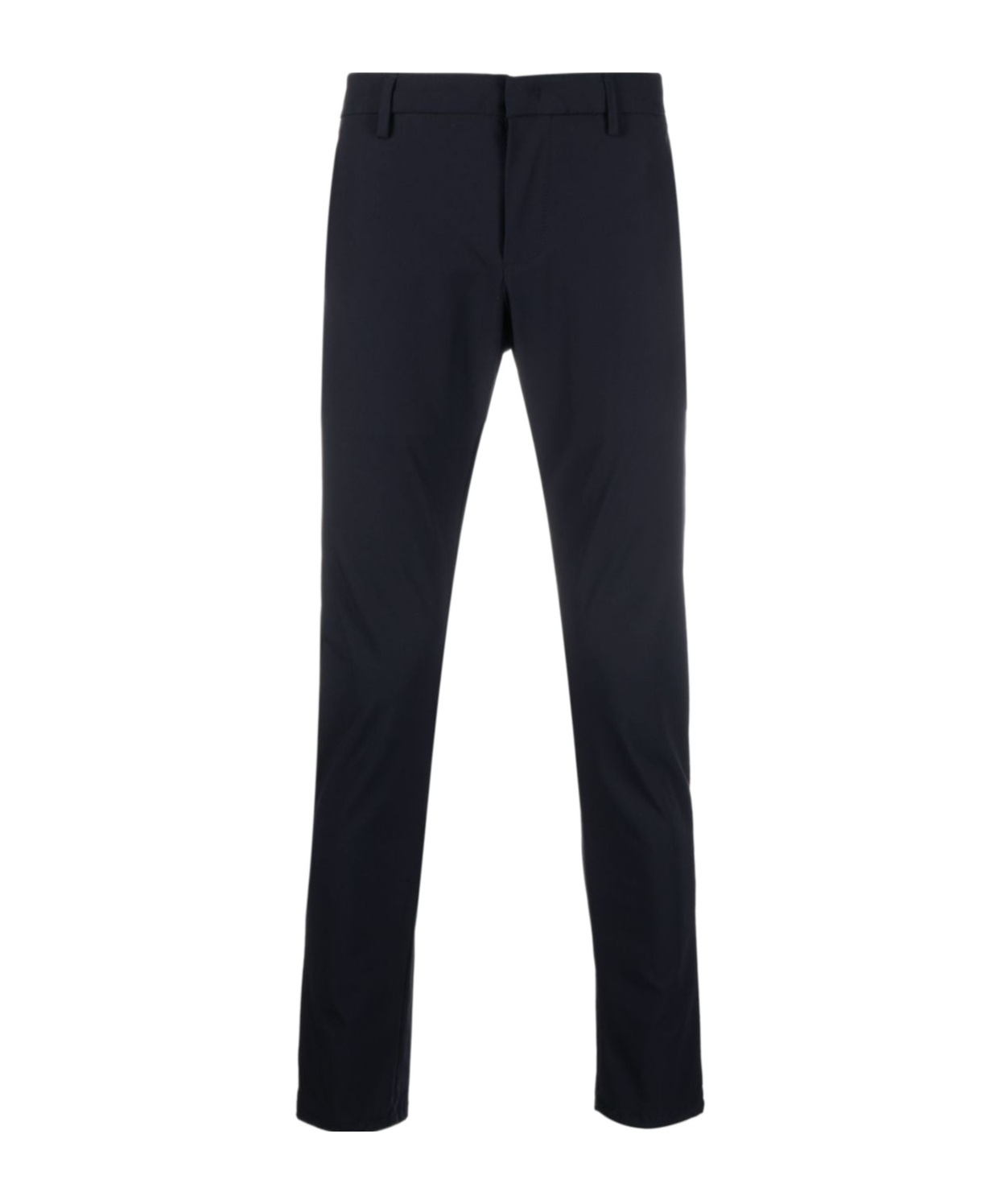 Dondup Slim-cut Cotton Trousers In Black