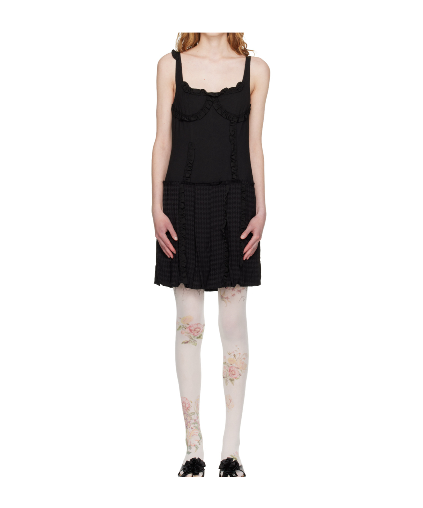 Open Yy Flapper Mini Dress In Black