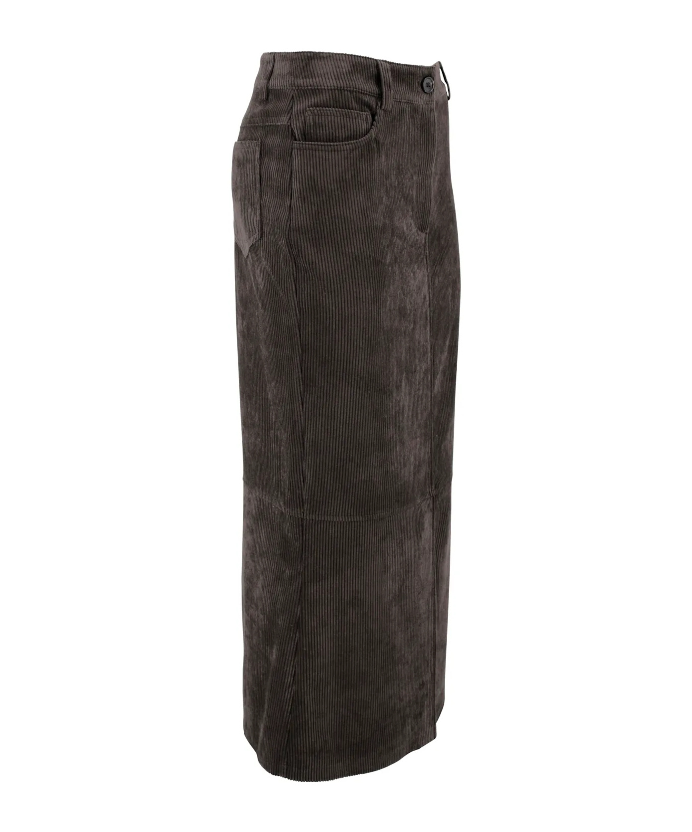 D Exterior Belt Loop Skirt In Black