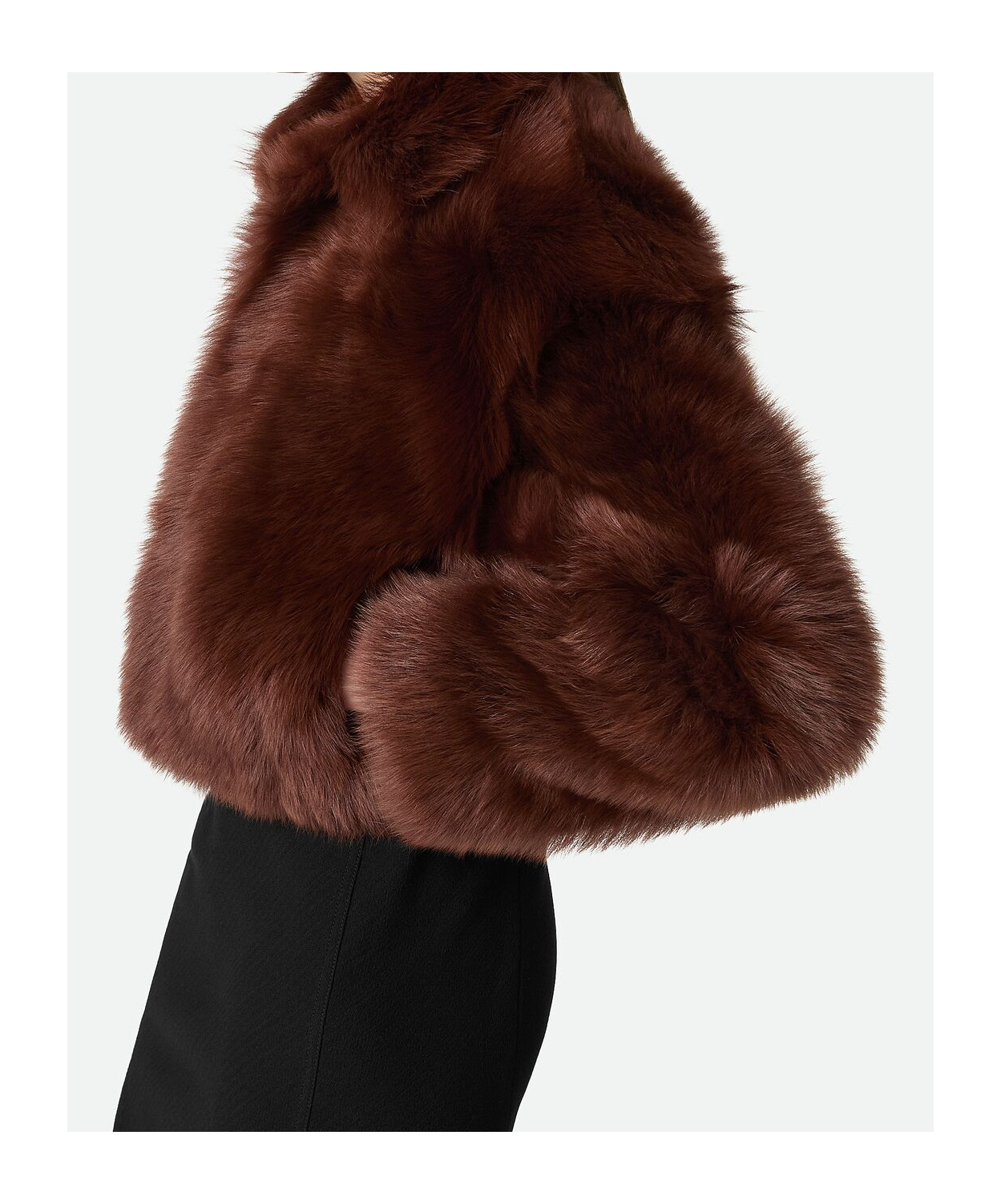 Bottega Veneta Toscana Shearling Cropped Blouson In Brown