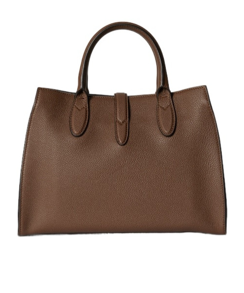 Gucci Medium Tote Bag With Hook Buckle Opening And Closing In Brown