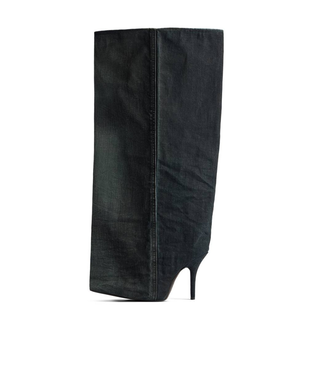 Balenciaga Wader Puffer Wide-shaft Stiletto Boots In Black