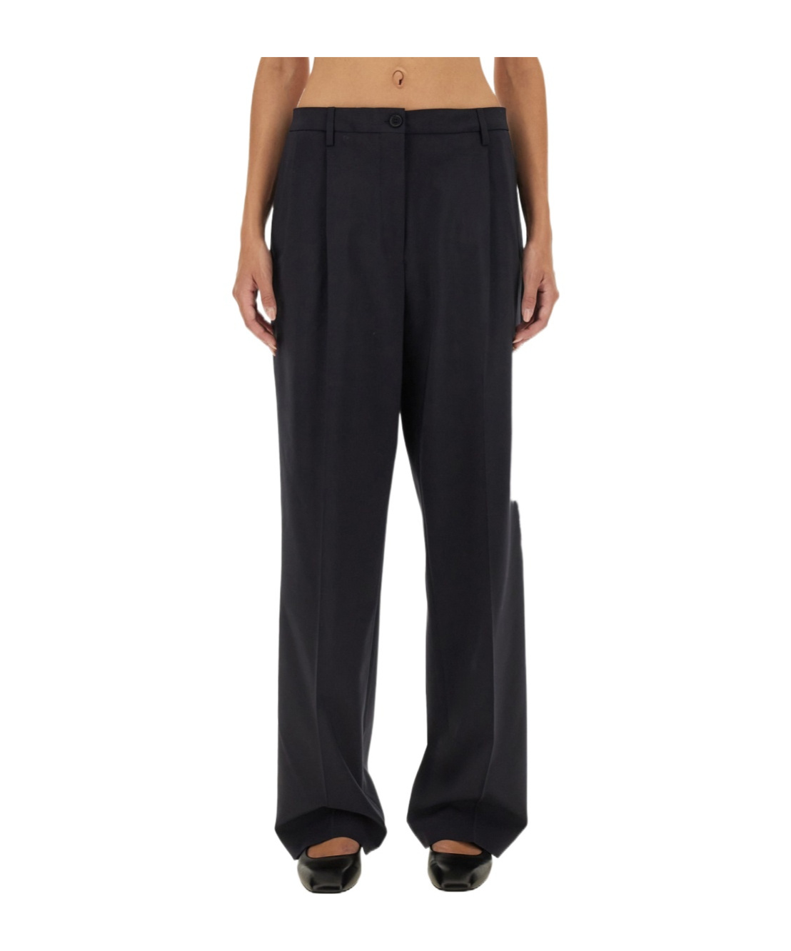 Shop Aspesi Pleated Detail Track Pants
