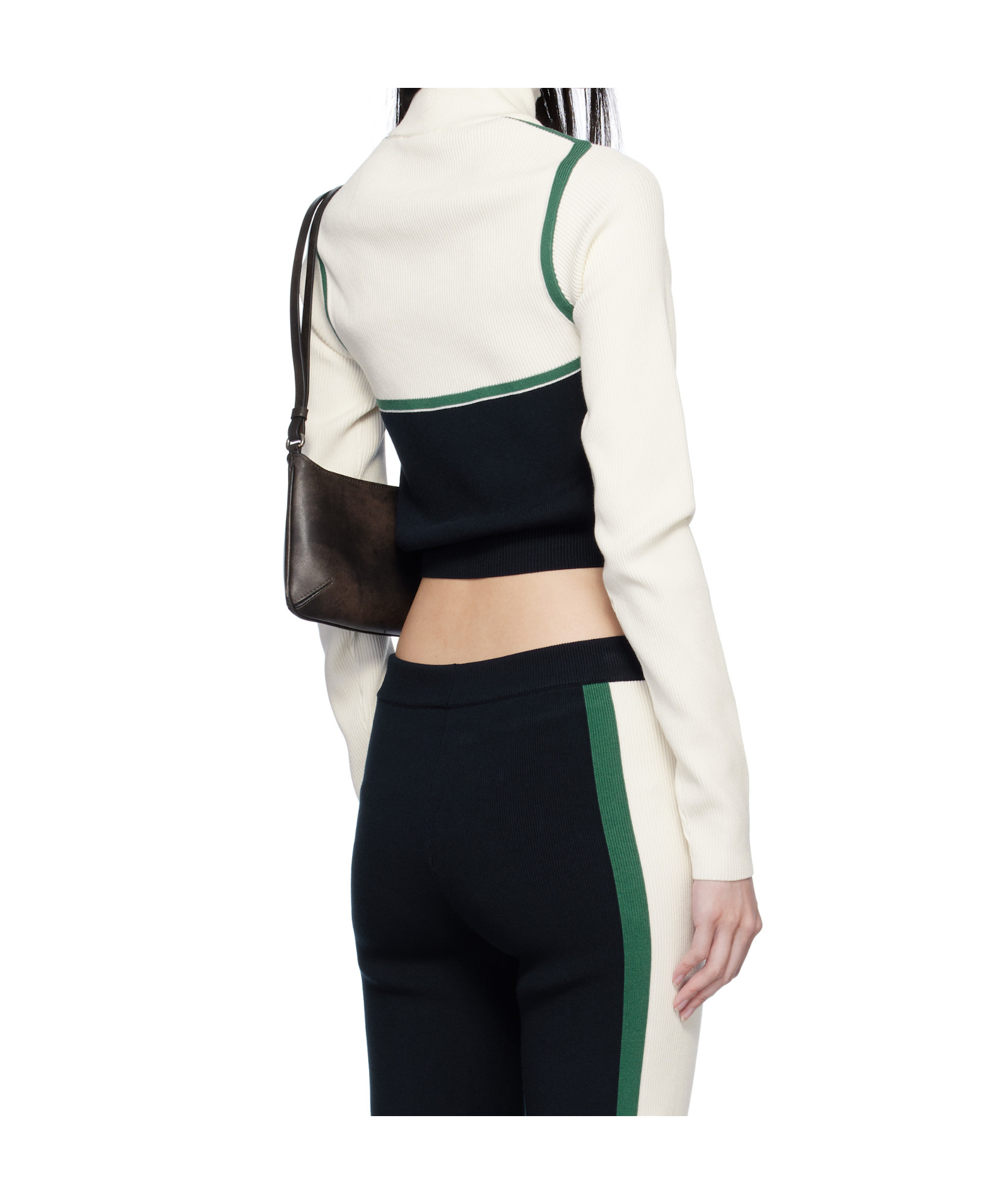 Palm Angels Long Sleeve Cropped Jacket In Black