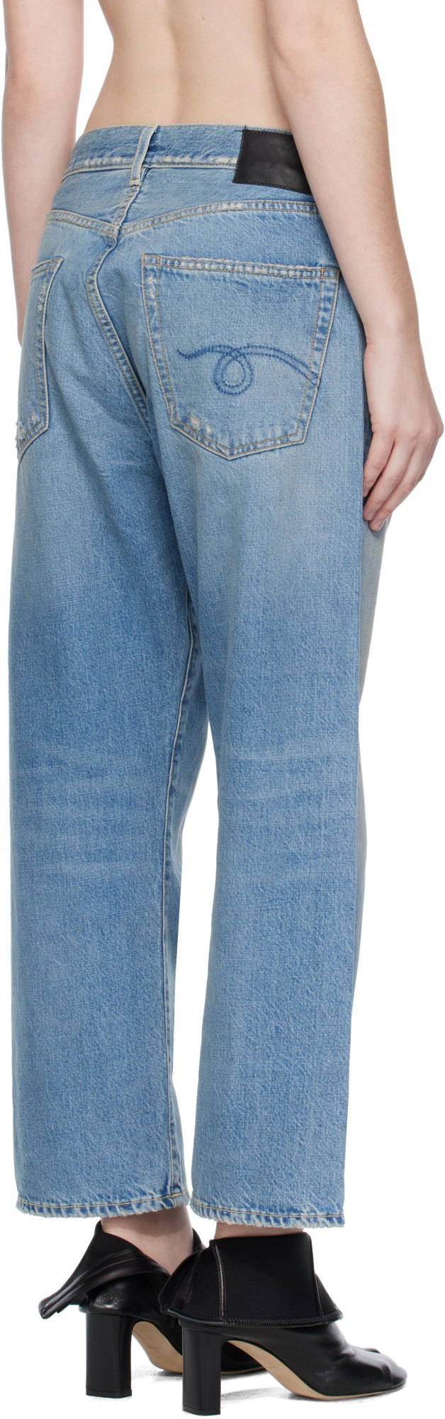 R13 X-bf Bootcut Jeans In Blue