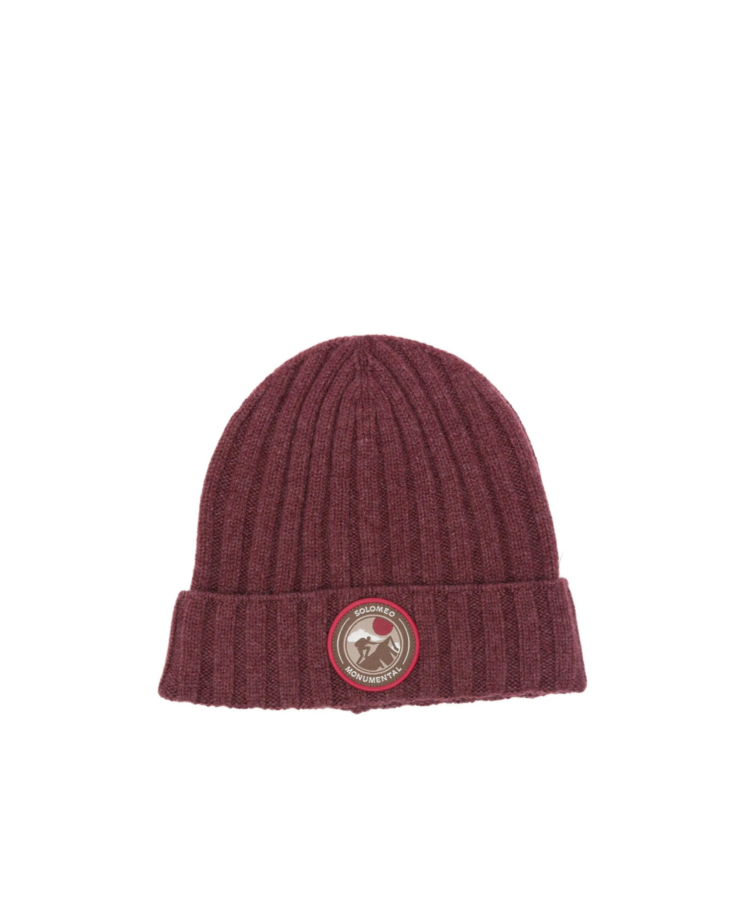 Brunello Cucinelli Ribbed-knit Logo-patch Beanie In Pink