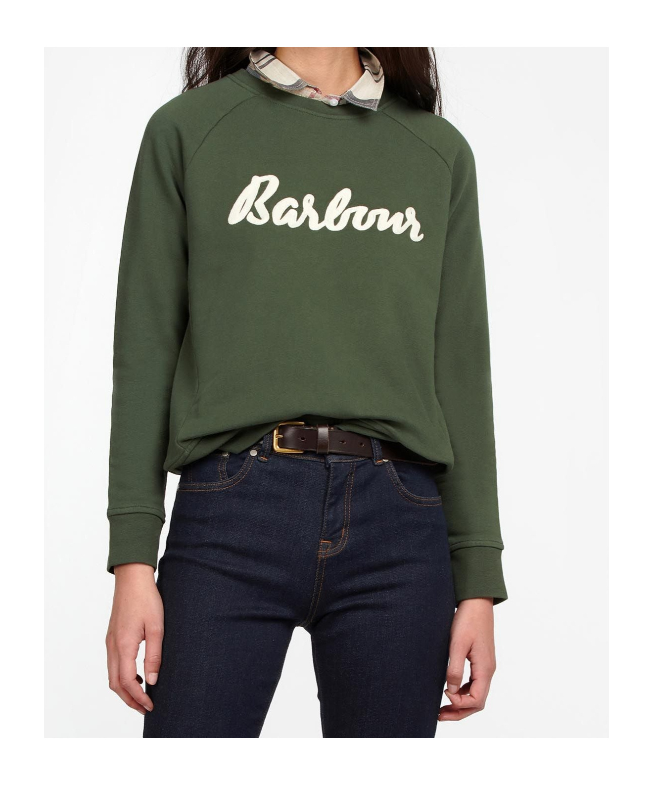 Barbour Long-sleeved Sweater In Green