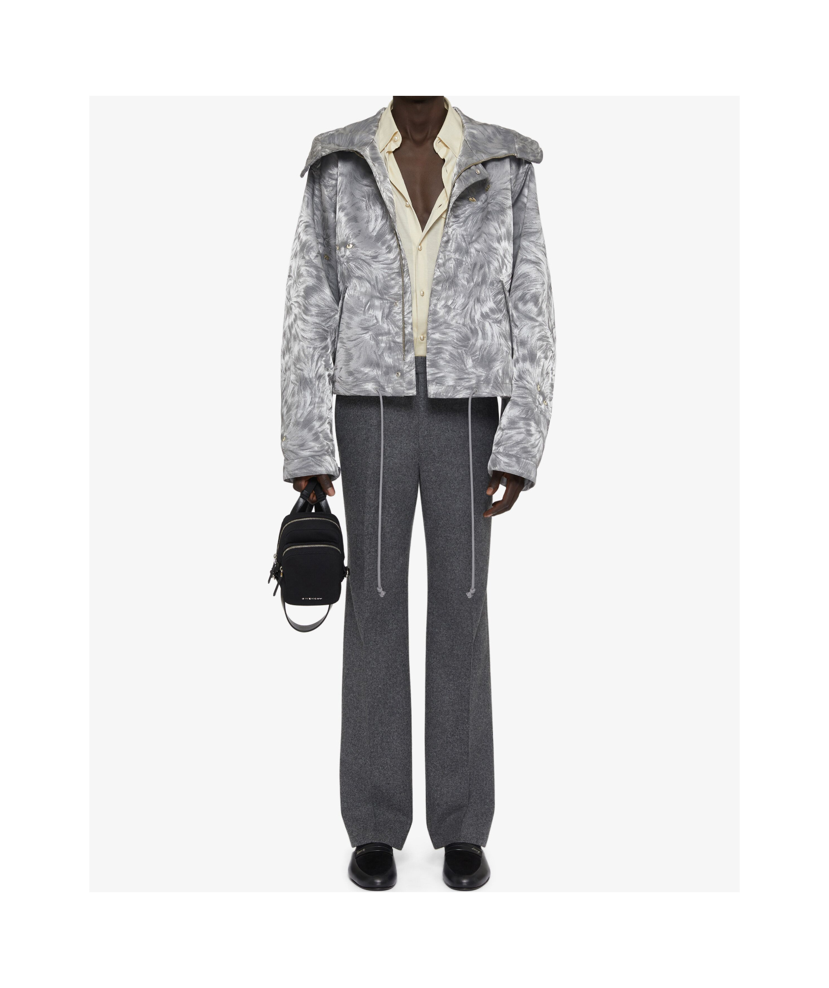 Givenchy Belt Loop Wool Casual Pants In Black
