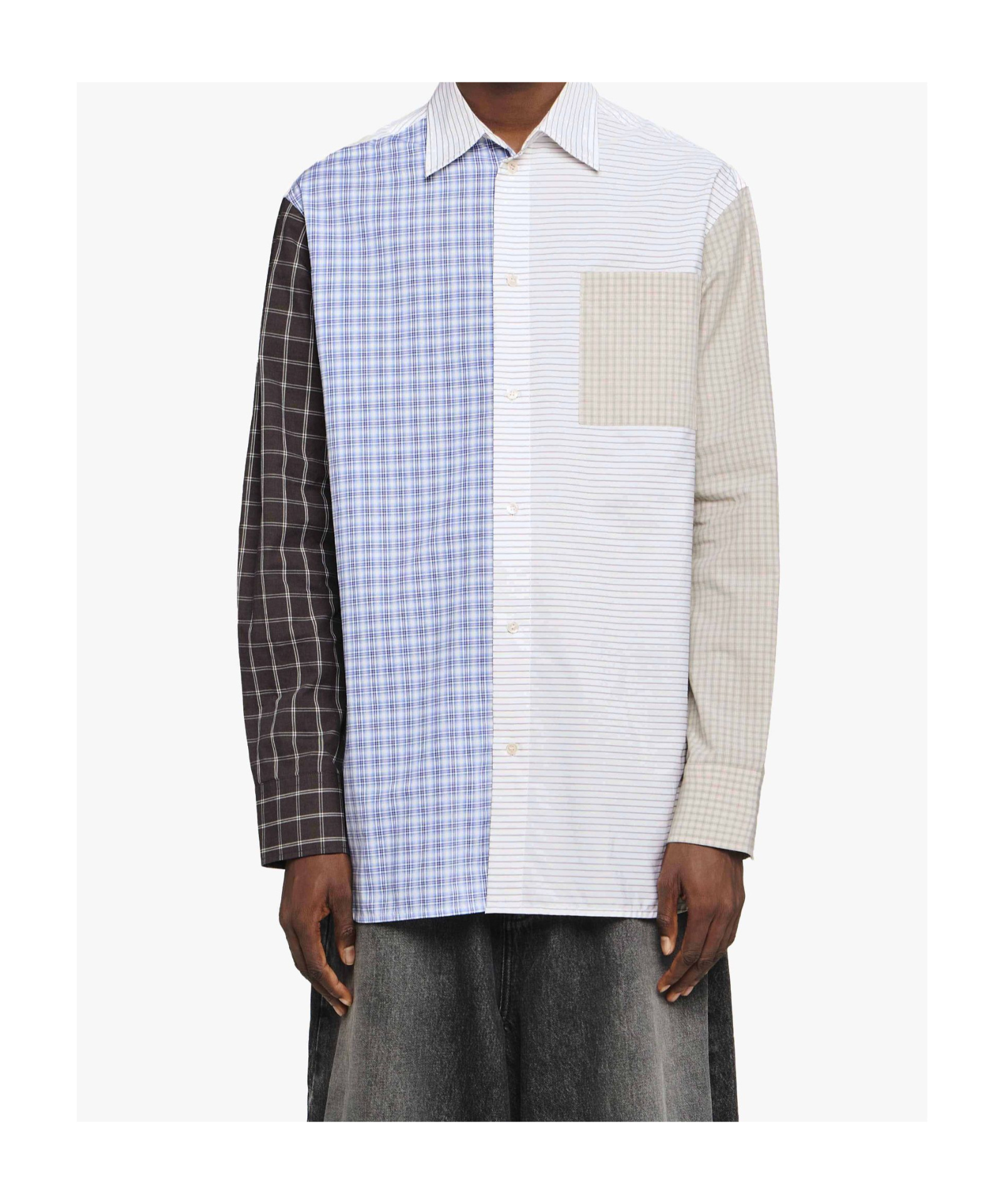 Jw Anderson Patchwork Shirt In White