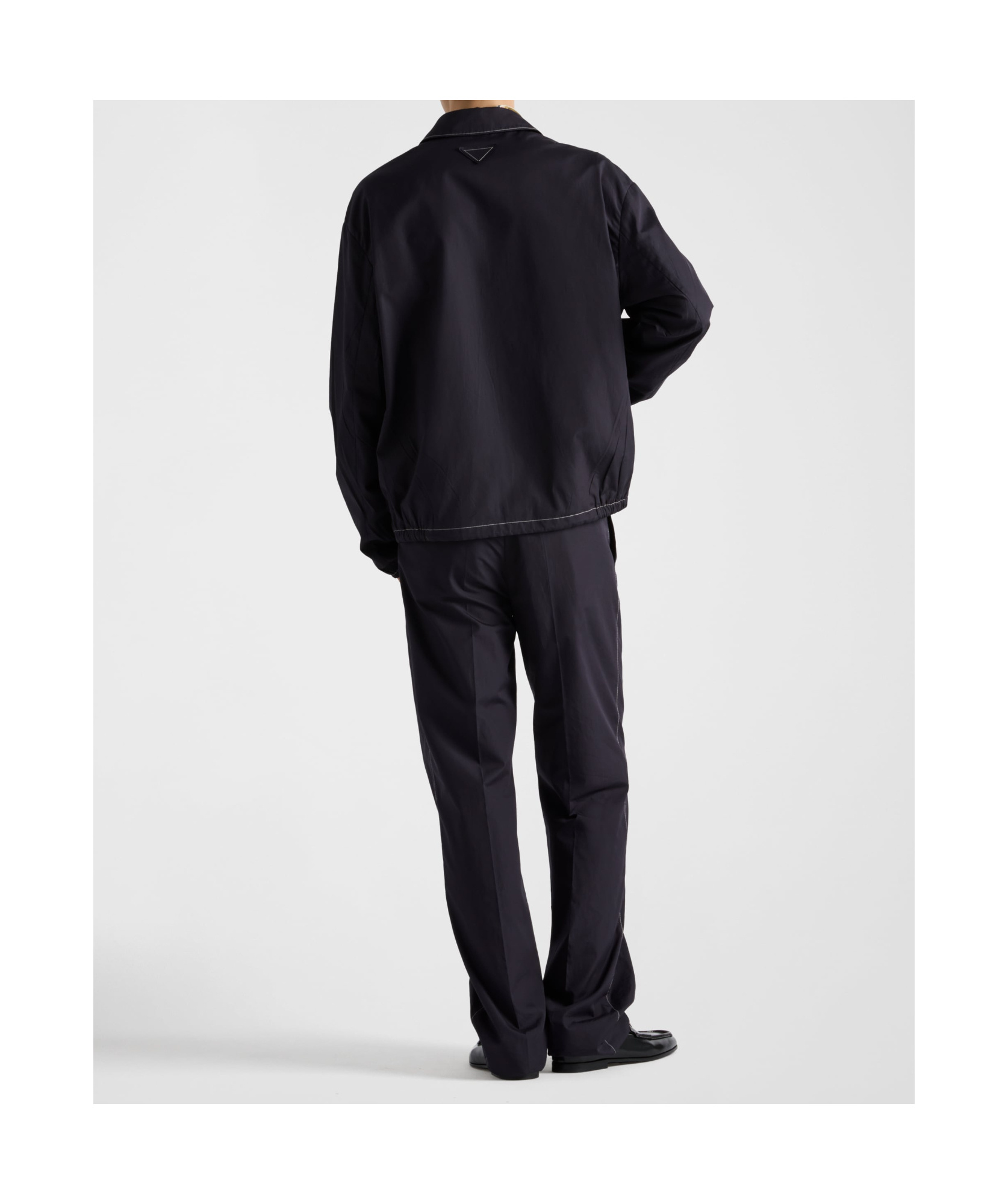 Prada Men's Pleated Twill Pants In Blue