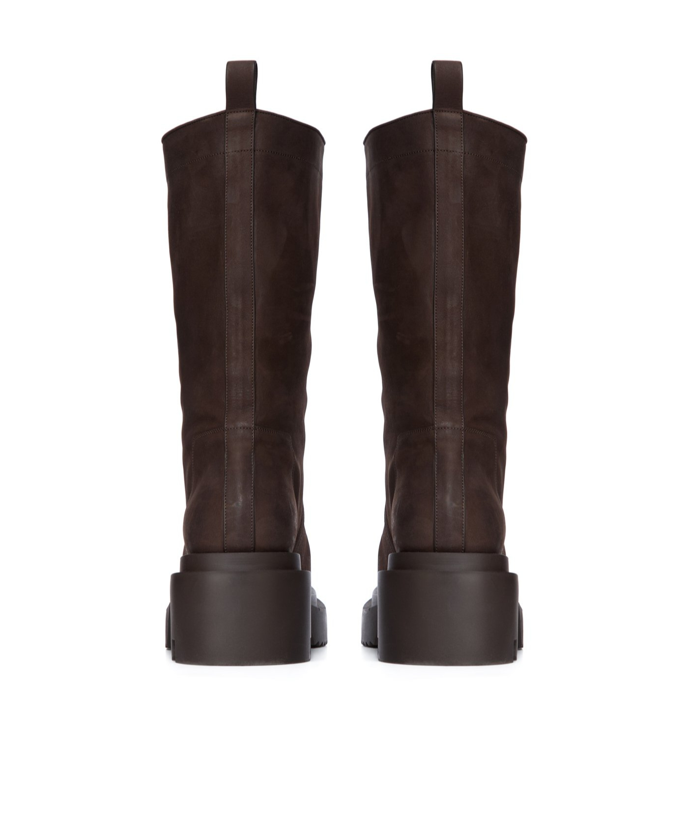 Rick Owens Round Toe Boots In Brown