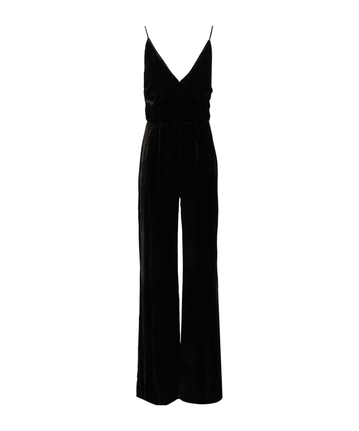 Raquel Diniz V-neck Jumpsuit With Spaghetti Straps In Black