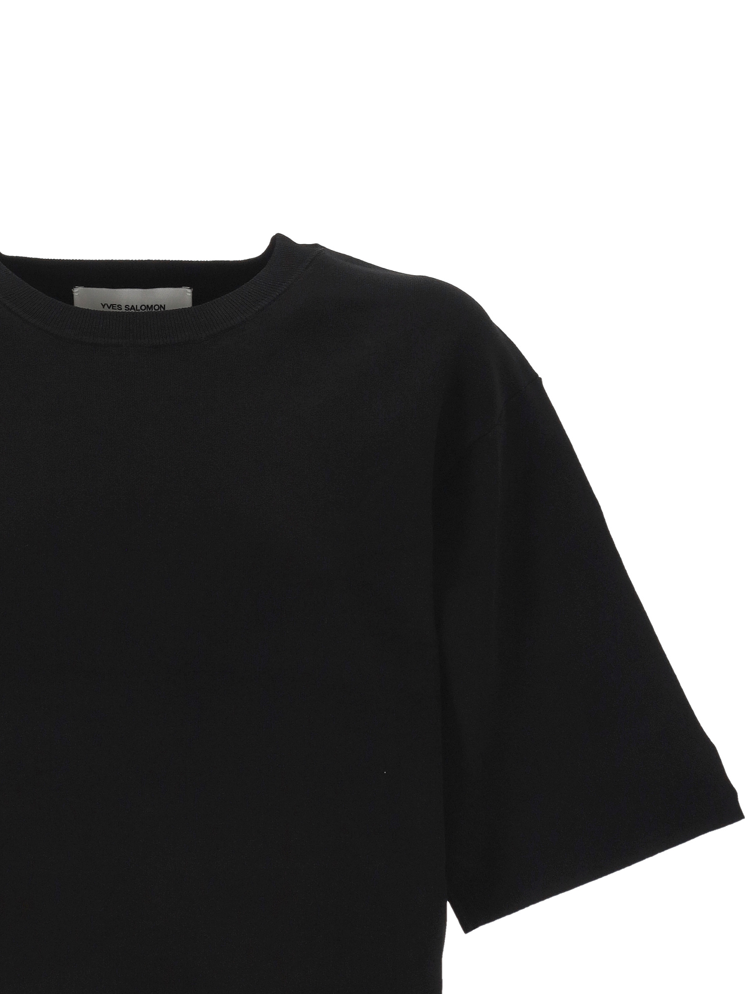 Yves Salomon Short-sleeved T-shirt In Black