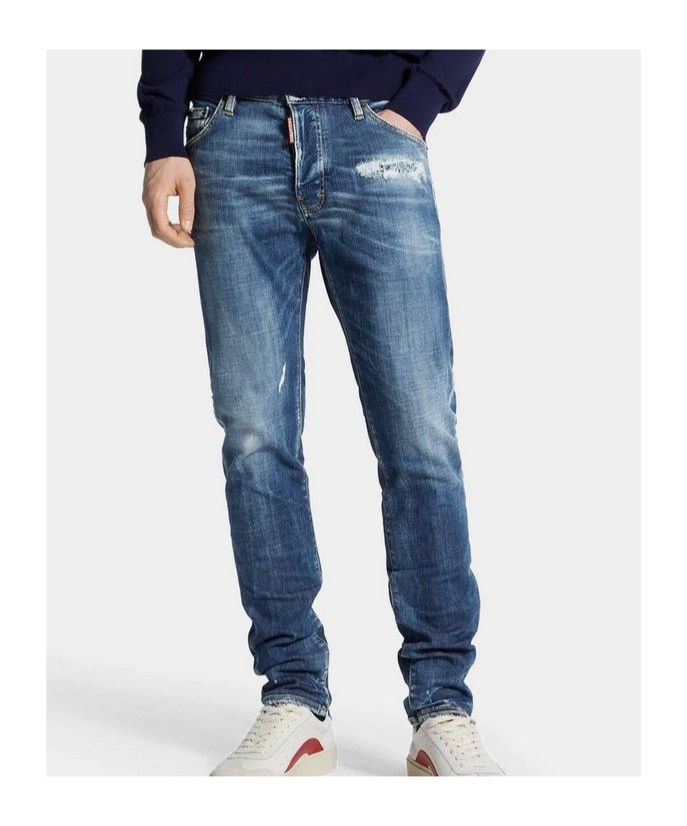 Dsquared2 Belt Loop Jeans In Blue