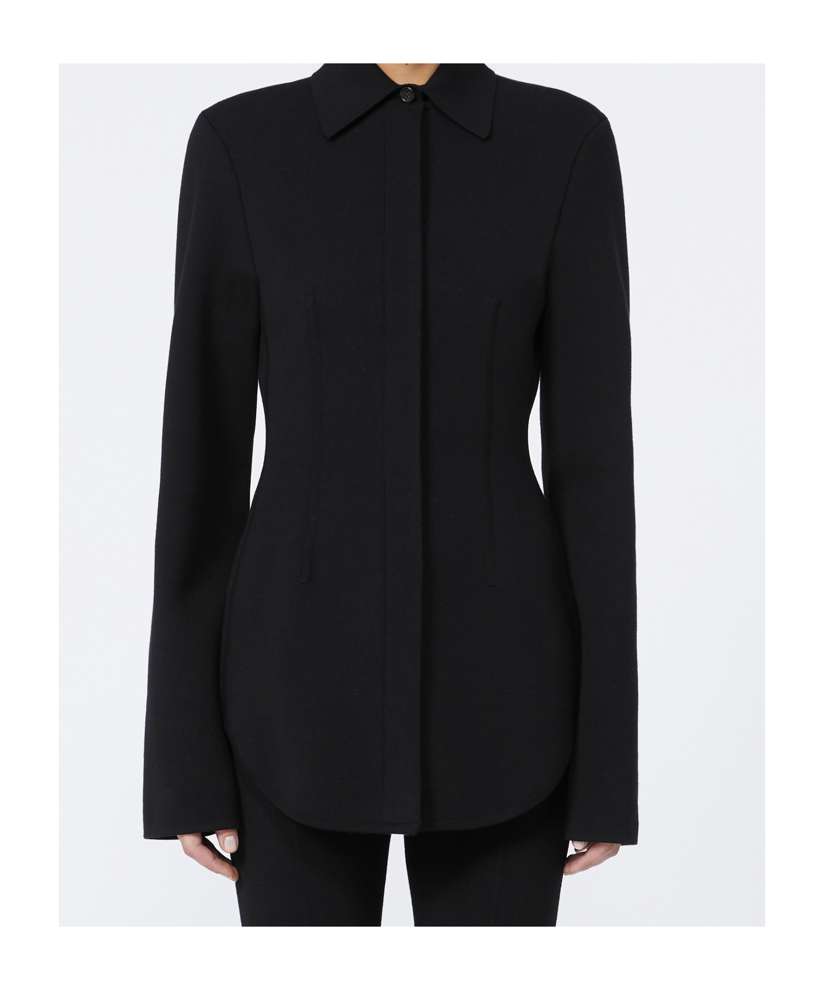 Sportmax Viscose Knit Shirt - Runway - Black In Black