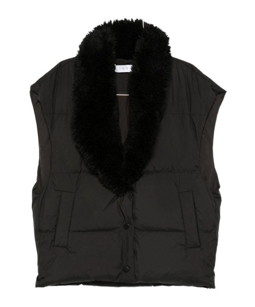 Iro Sleeveless Vest In Black