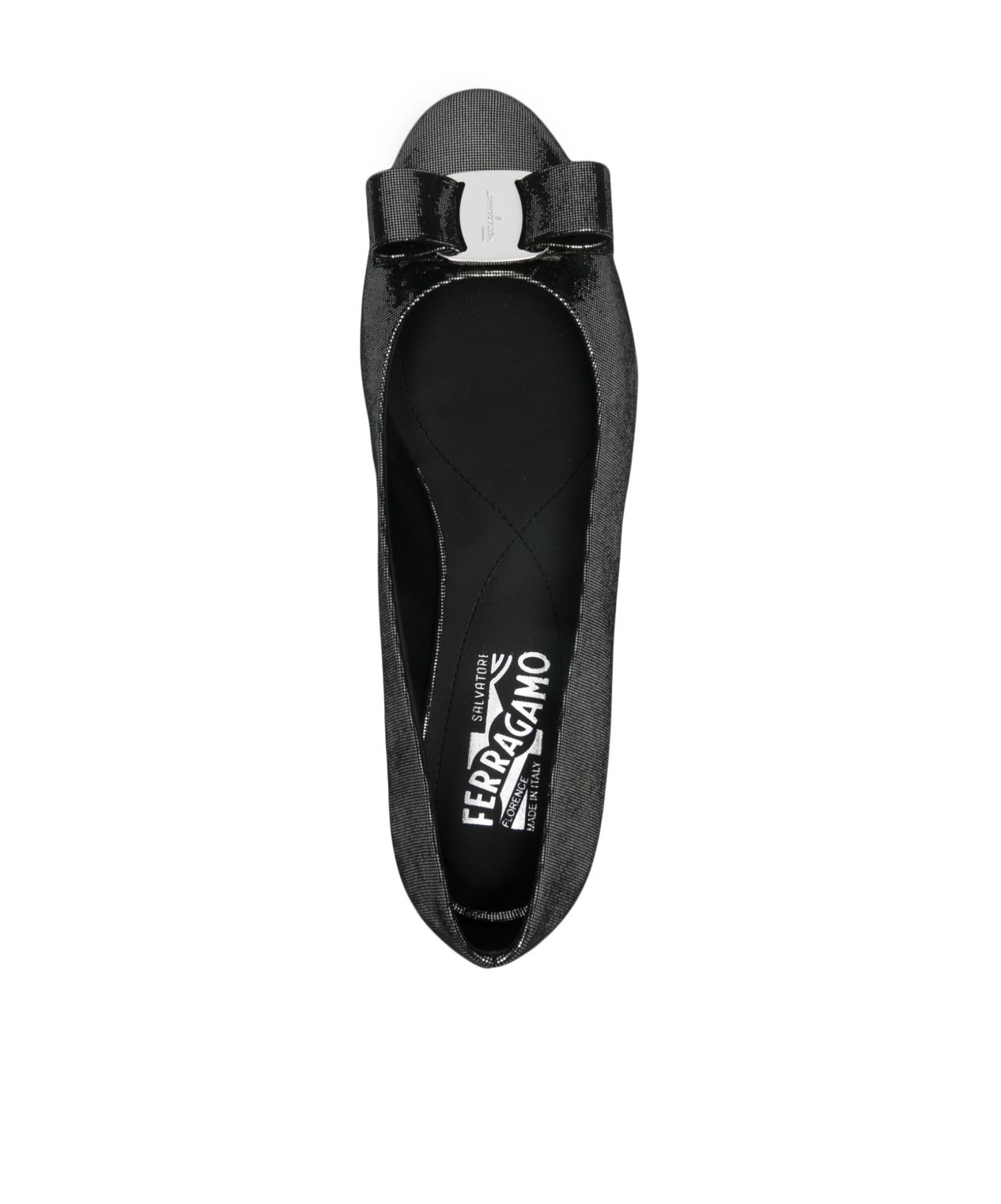 Ferragamo Bow Ballet Shoes In Black