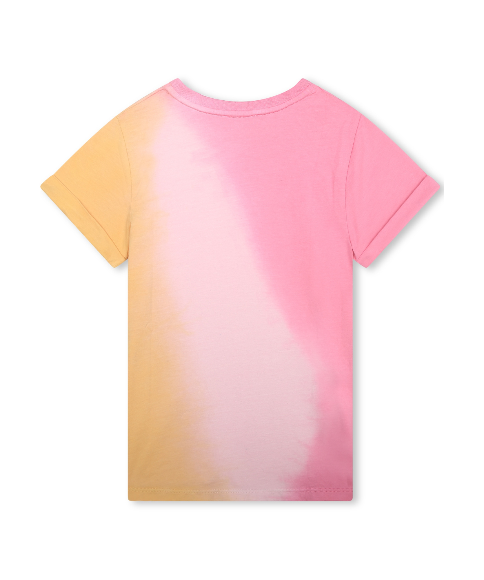 Chloé Kids Tie-dyed Crewneck T-shirt In Pink