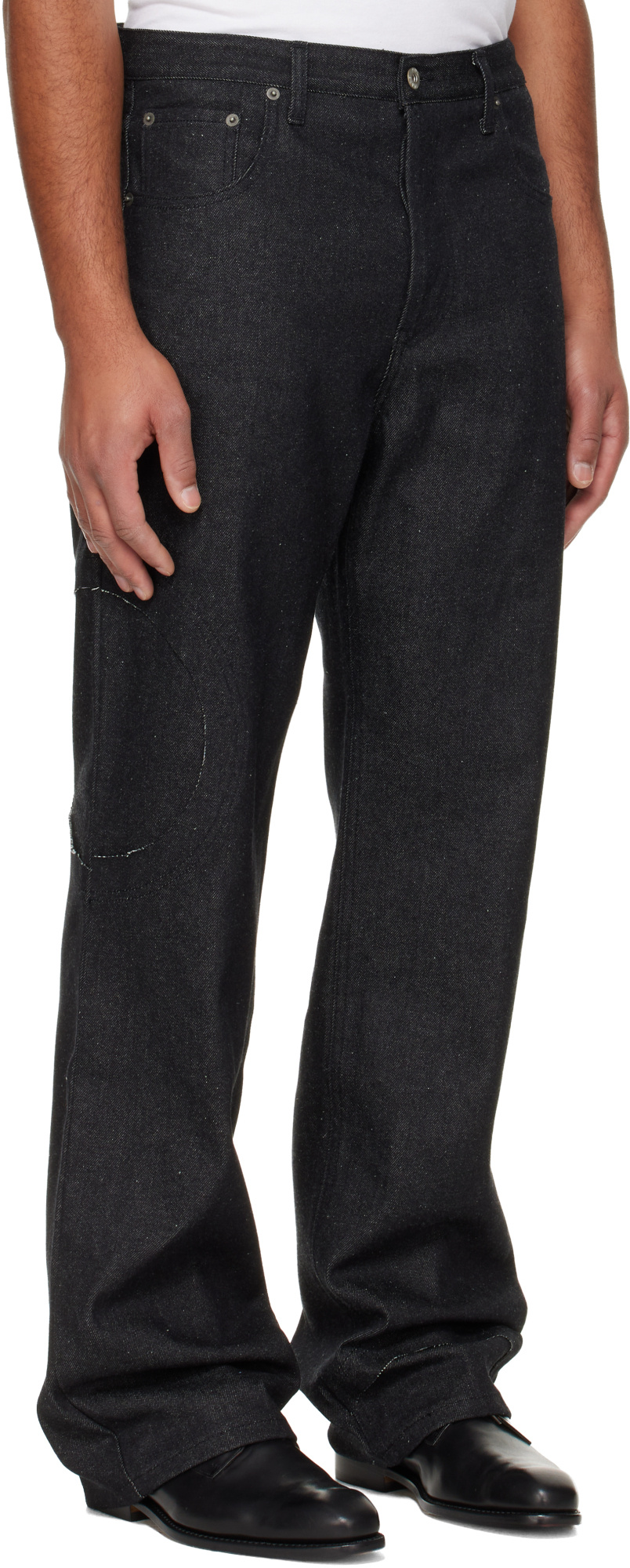 Edward Cuming Circle Window V01s Jeans In Black