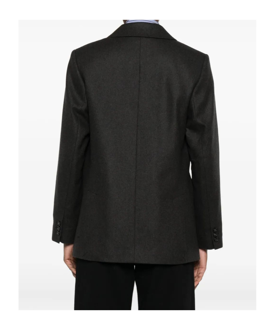 Apc A.p.c. Midnight Blue Cotton Blazer With Double-breasted Design In Black