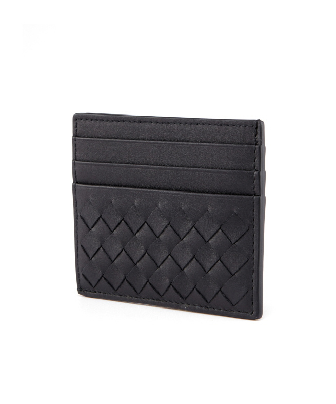 Shop Bottega Veneta Logo Card Holder In Black