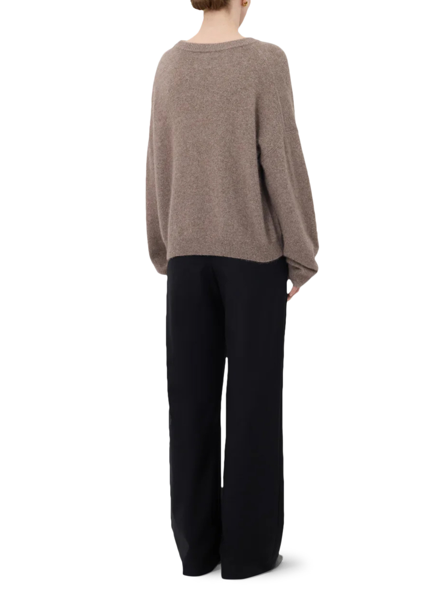 Loulou Studio Tristan Wool And Cotton Blended Sweater In Brown