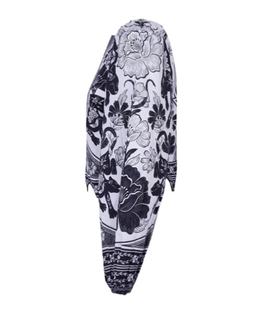 Shop Farm Rio Floral Puff Sleeve Top In Black