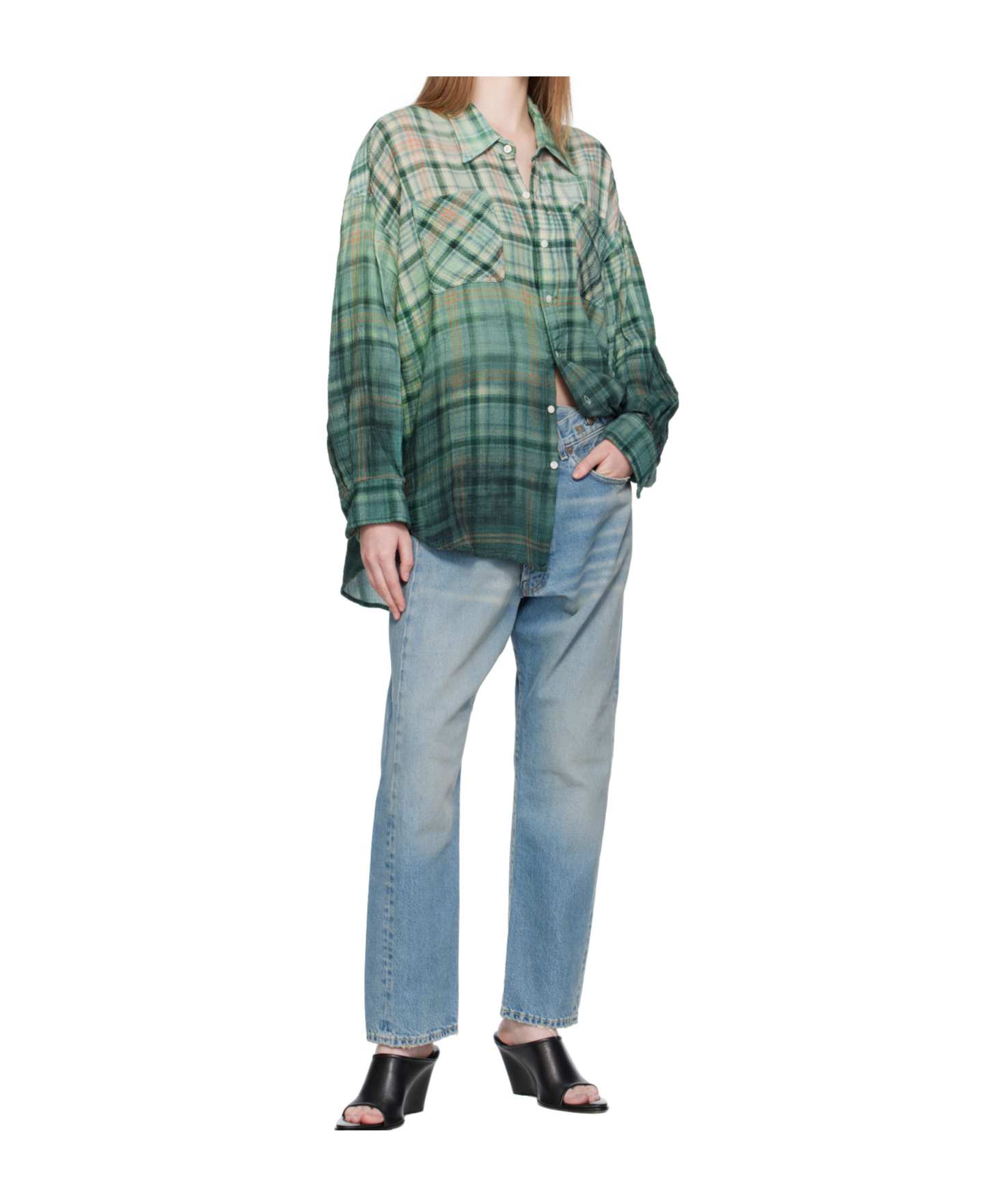 R13 Crossover Jeans In Blue