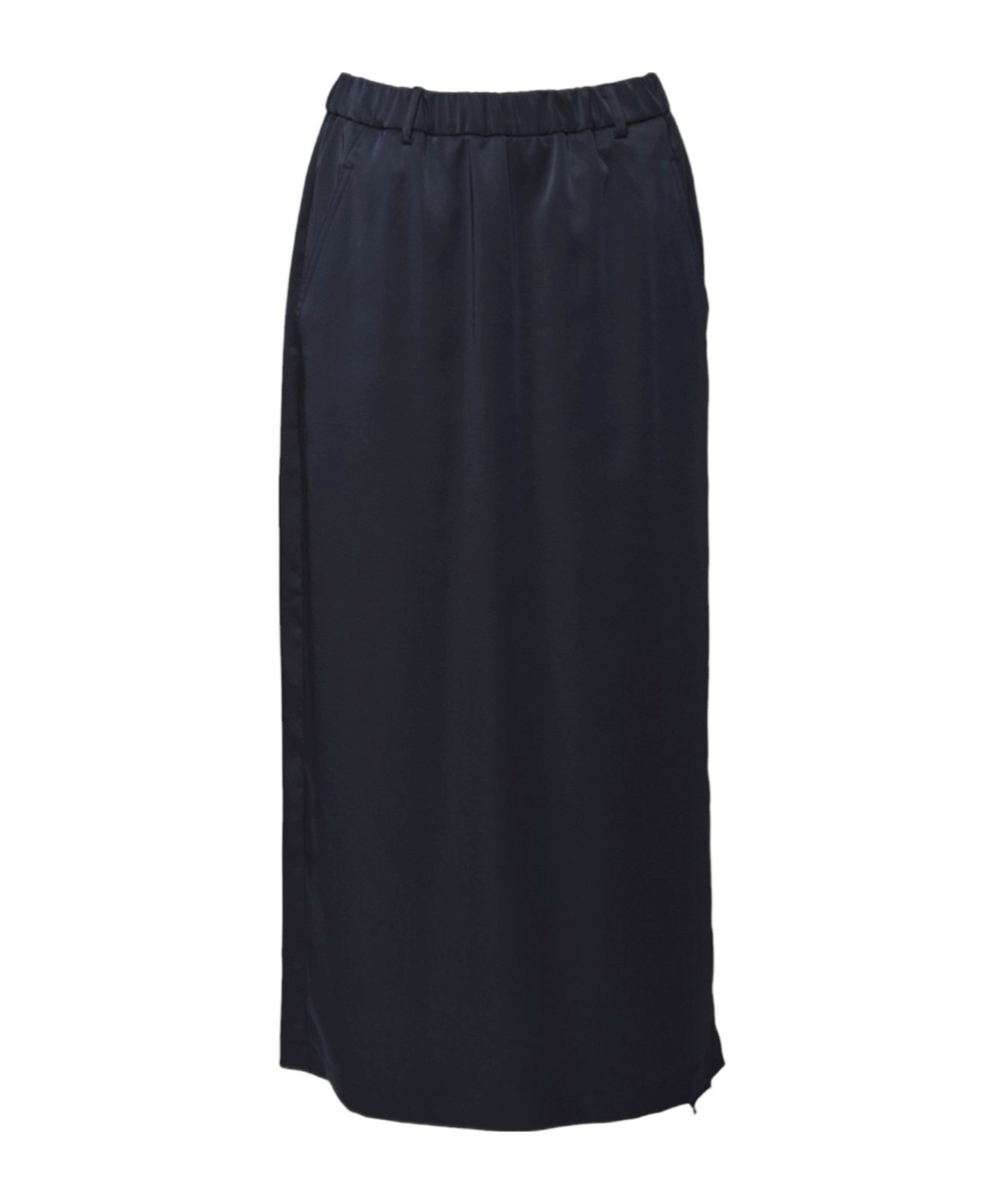 Aspesi Midi Skirt In Blue Satin