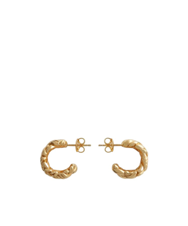 Bottega Veneta Intraccio Large Earrings In Yellow