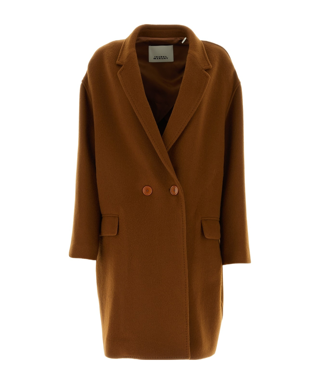 Shop Isabel Marant Efegozi Coat In Brown