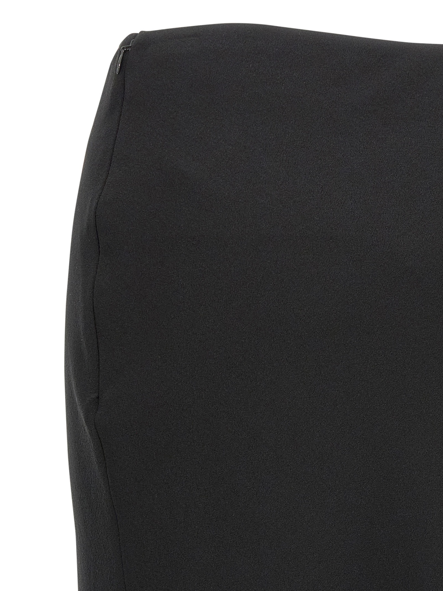 Alessandra Rich Fluid Black Silk Crepe Maxi Skirt With Lined Elegance In Black