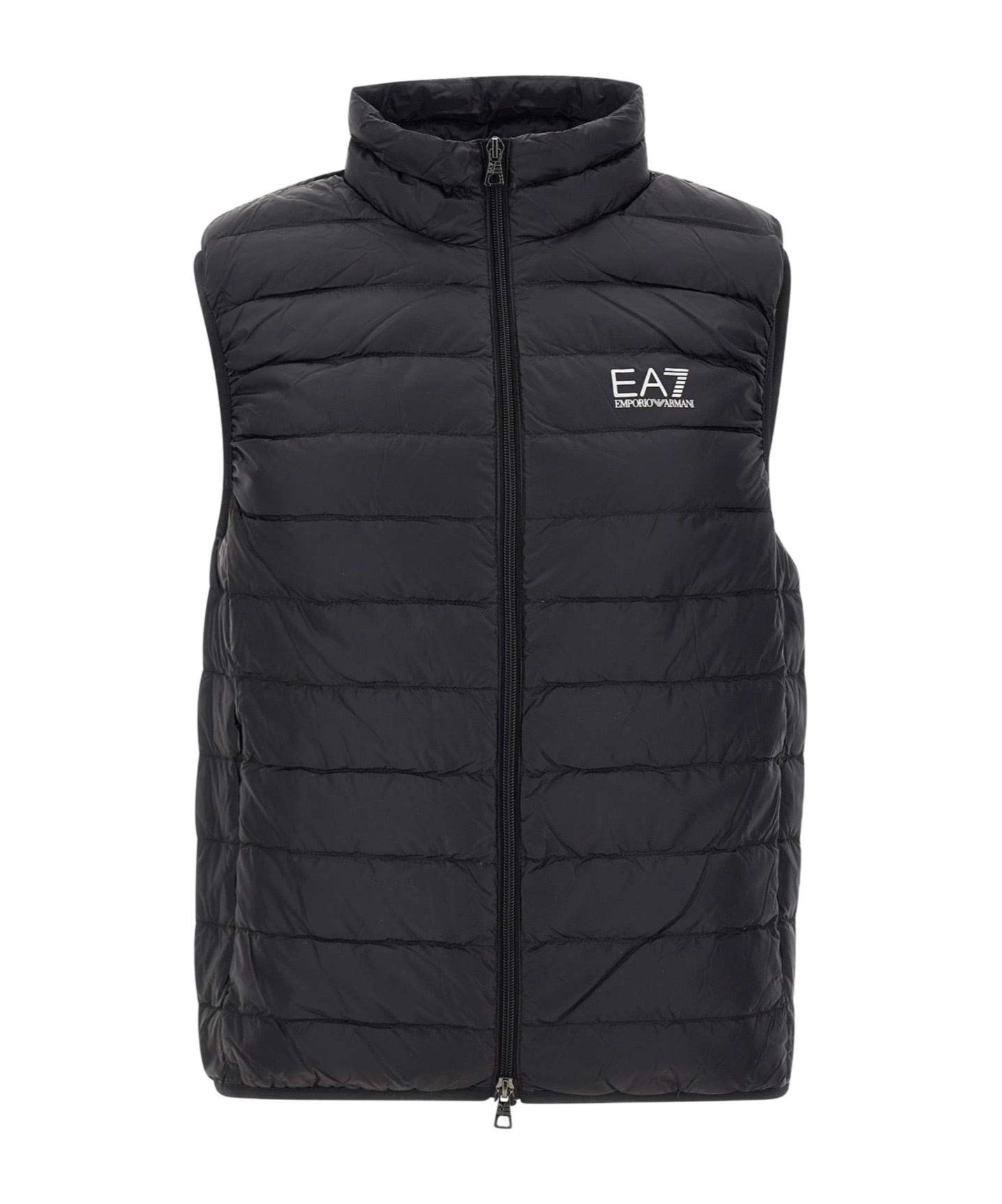Ea7 Logo-print Gilet In Black