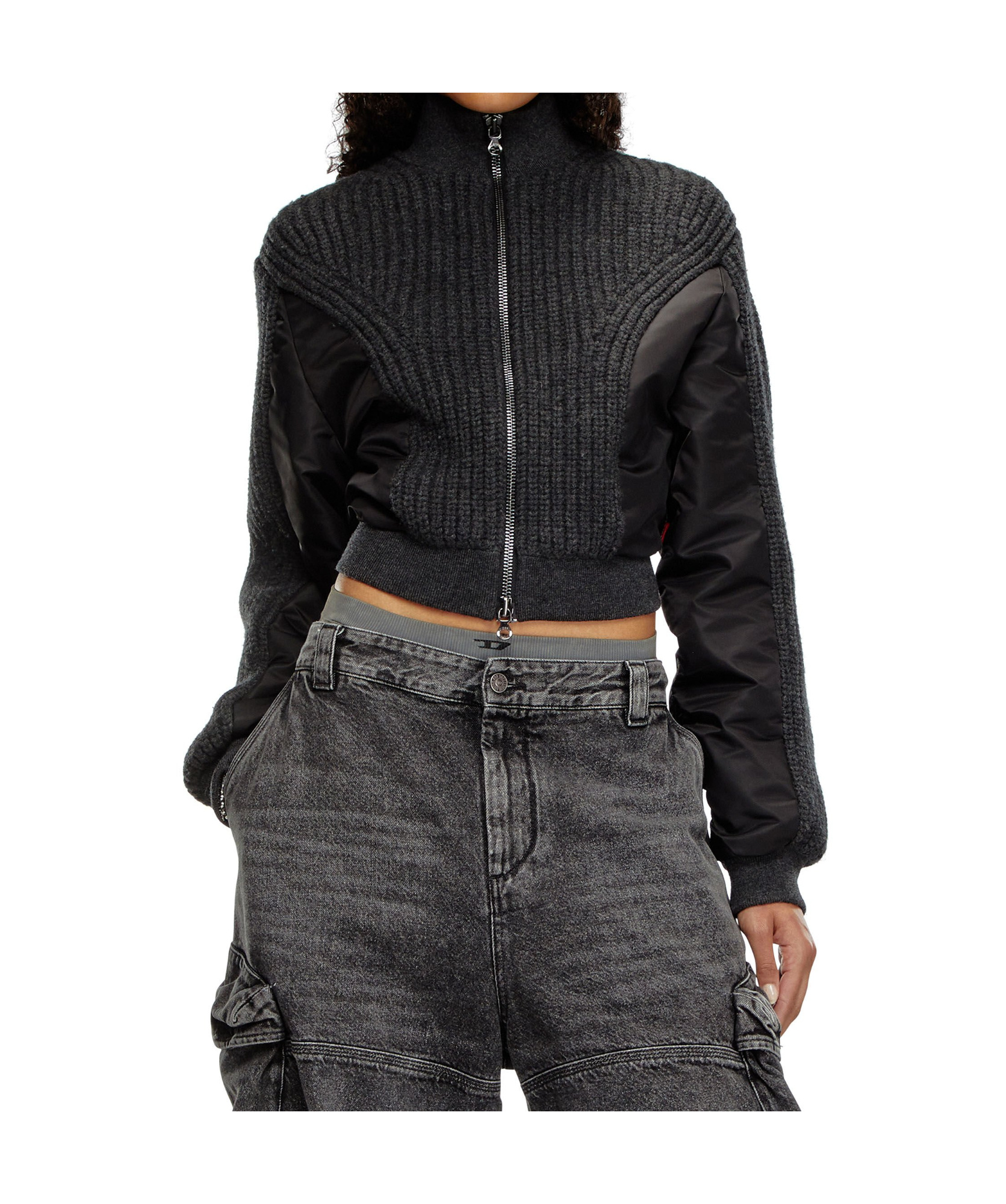 Diesel M-odena Bomber Jacket In Black