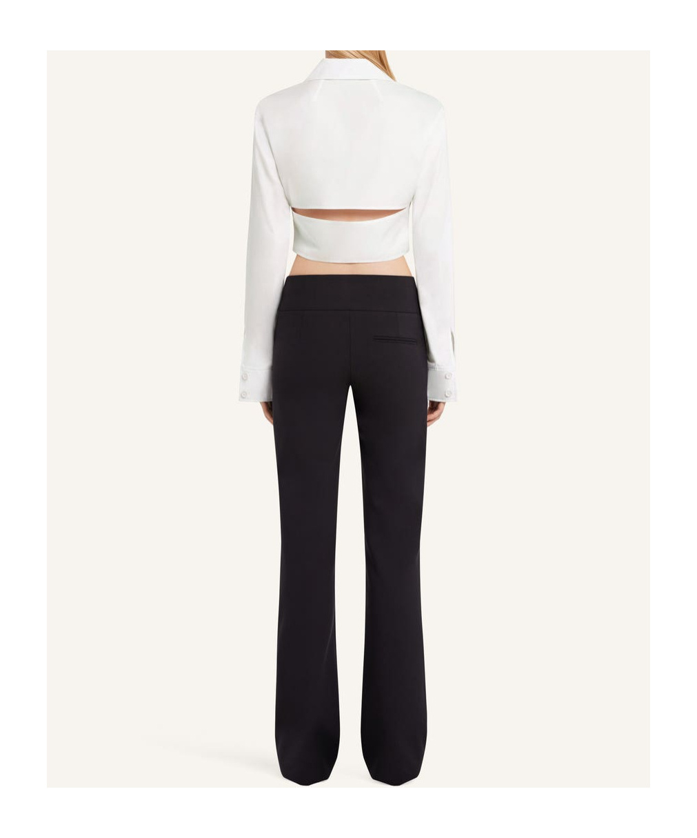 Shop Courrèges Cropped Poplin Shirt In Traditional White