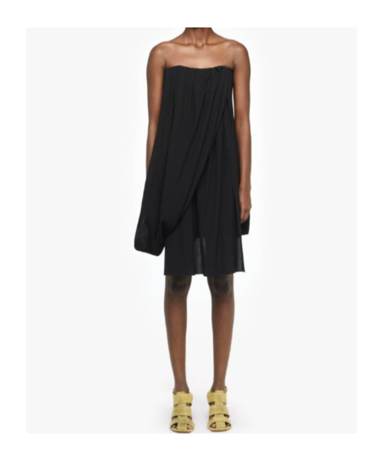 Jw Anderson Draped Bustier Dress In Black