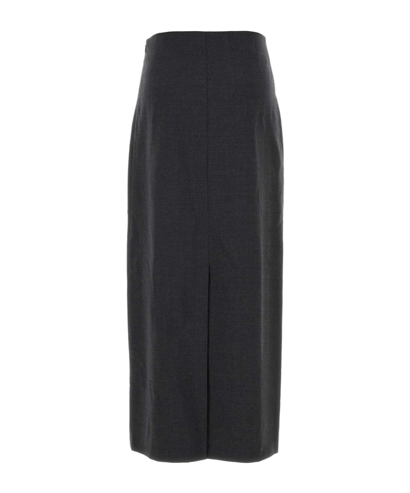 Loulou De Saison Back-vent Long Pencil Skirt In Black