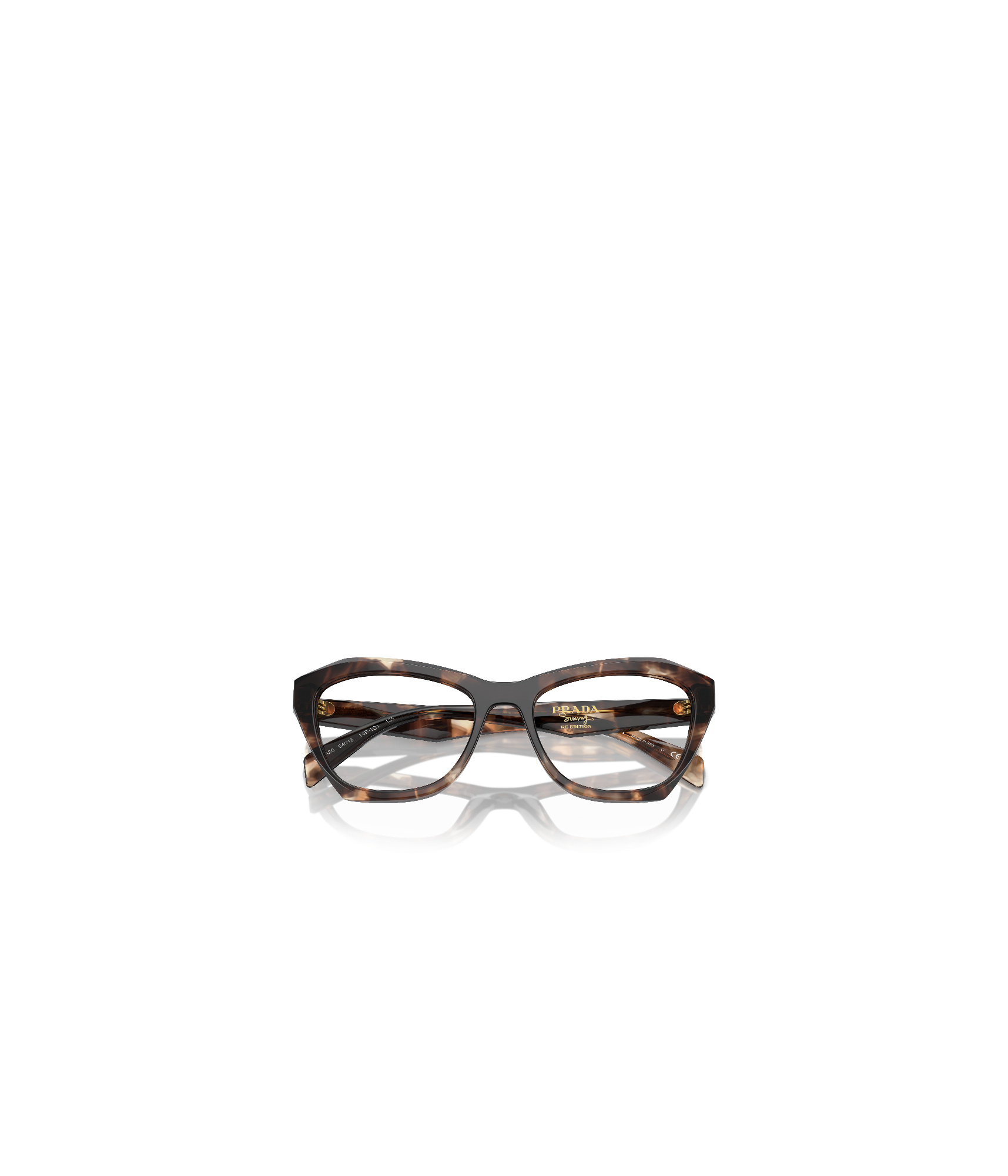 Prada Eyewear Butterfly Frame Glasses In Black