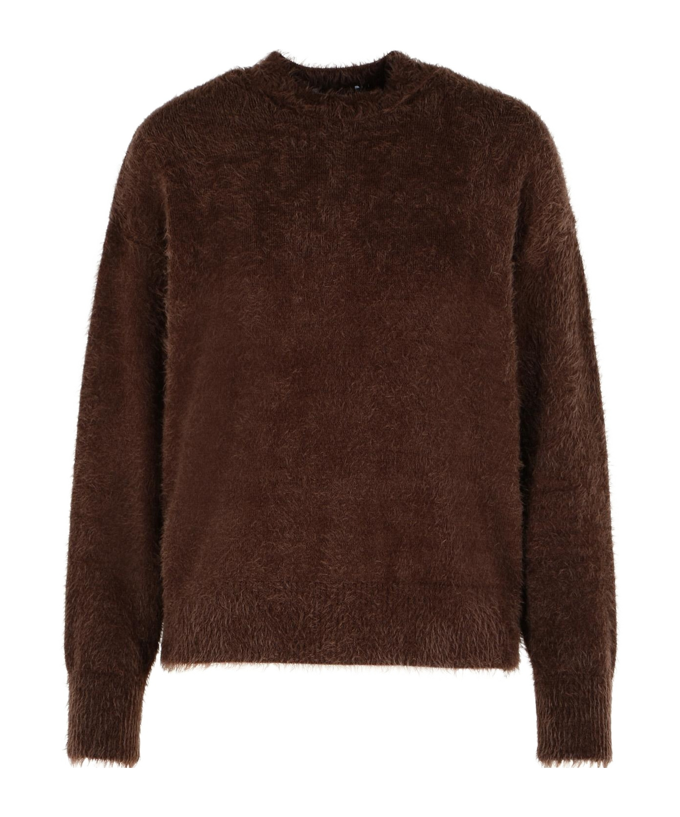 Moschino Knitwear Sweater Fuzzy Texture In Brown