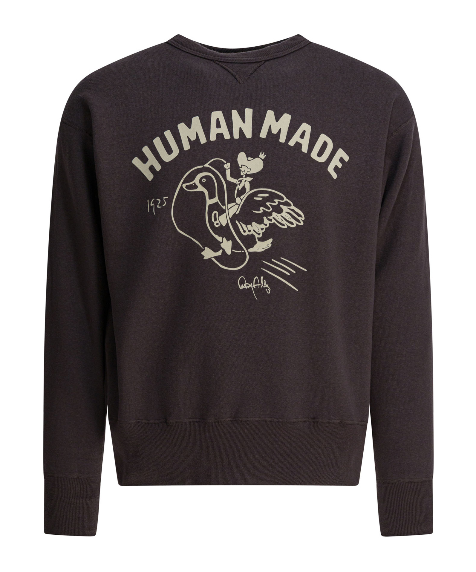 Human Made Tsuriami Graphic-print Cotton Sweatshirt In Brown