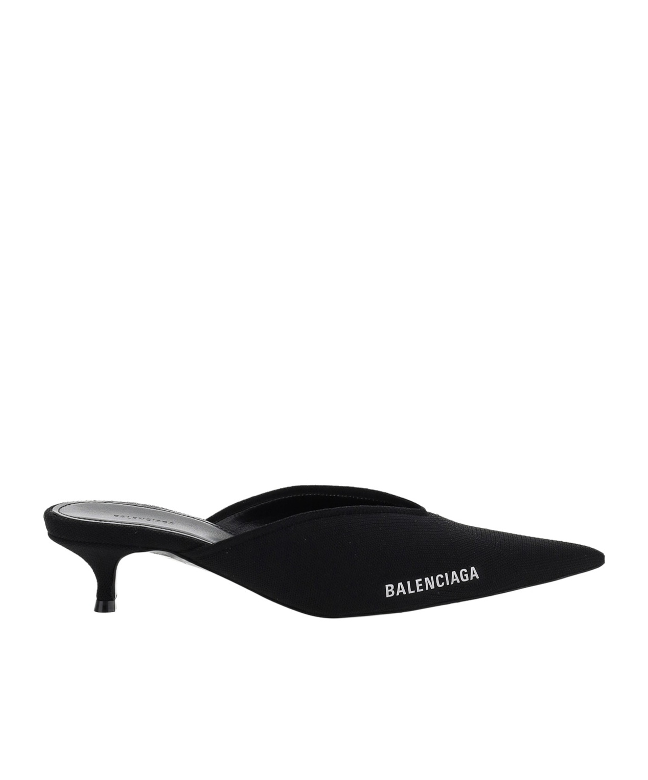 Balenciaga Drapy Muller High Heels In Black