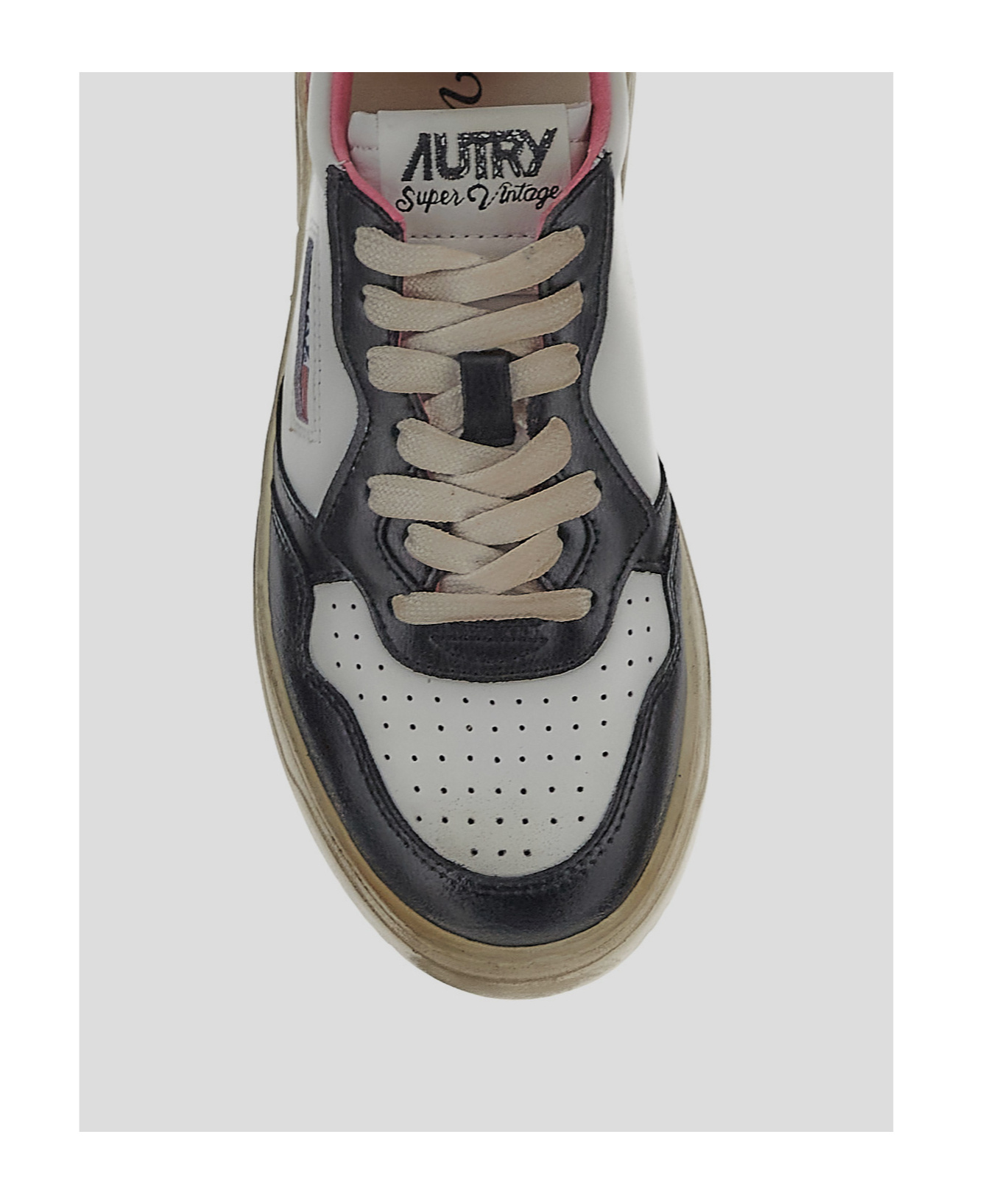 Shop Autry Super Vintage Panelled Sneakers In Gray