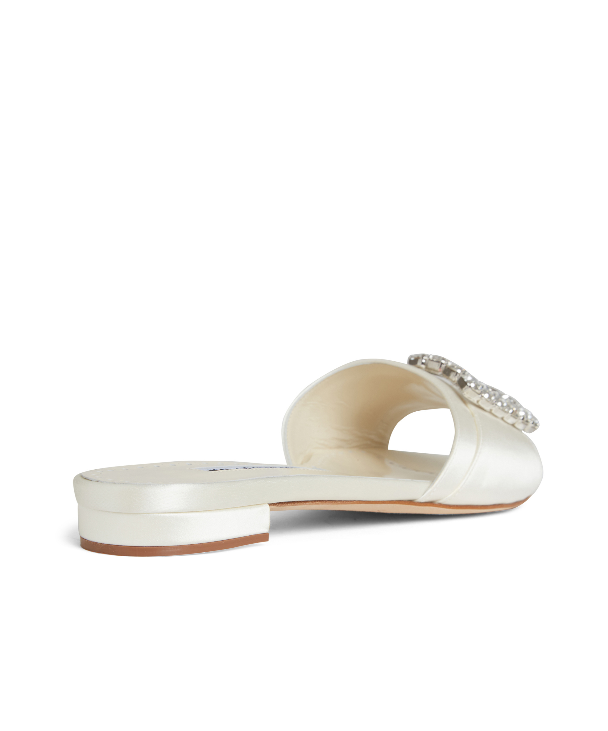 Manolo Blahnik Ramiflat Slip-on Sandals In White