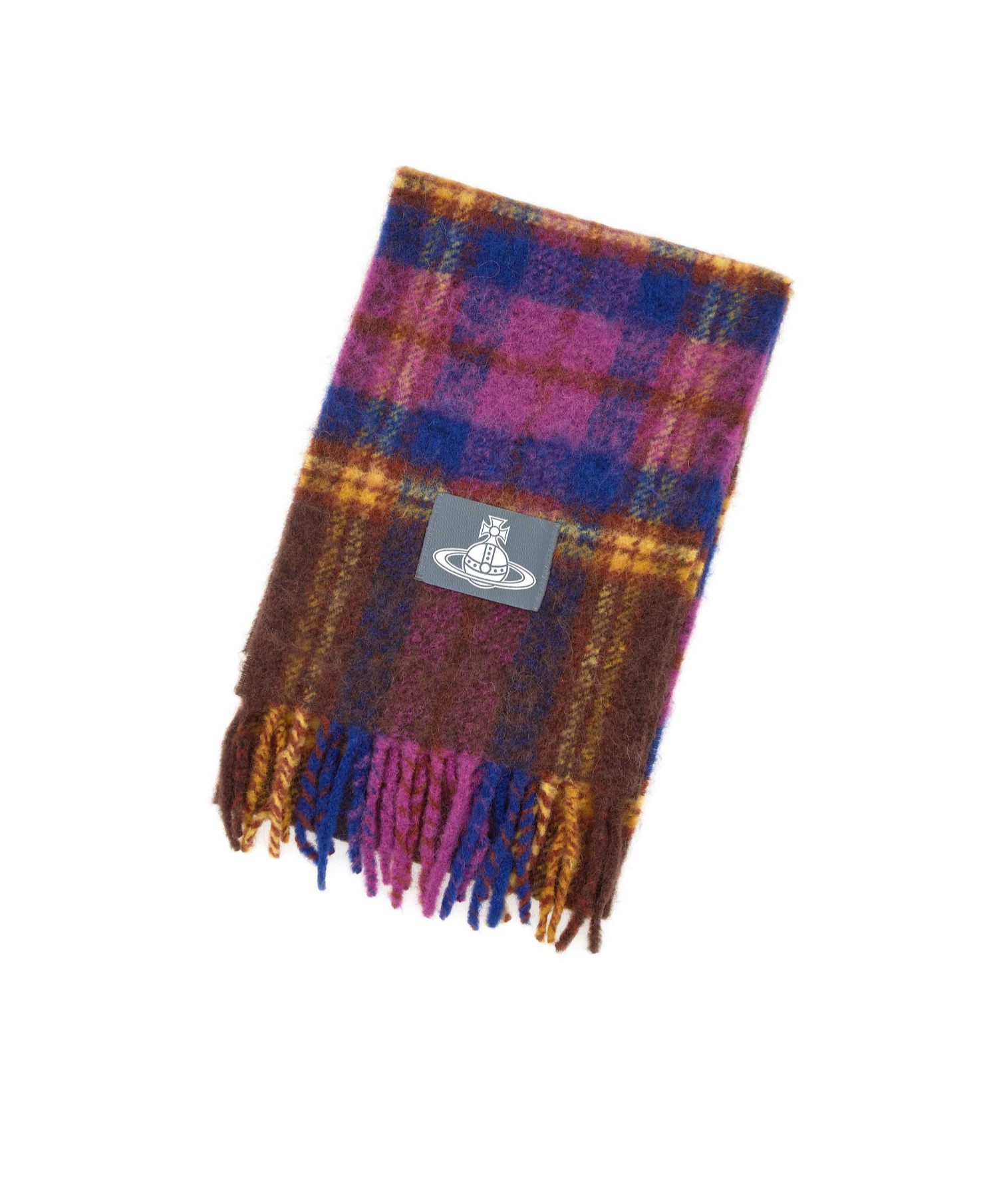Vivienne Westwood Fringed Wool-blend Scarf In Multi