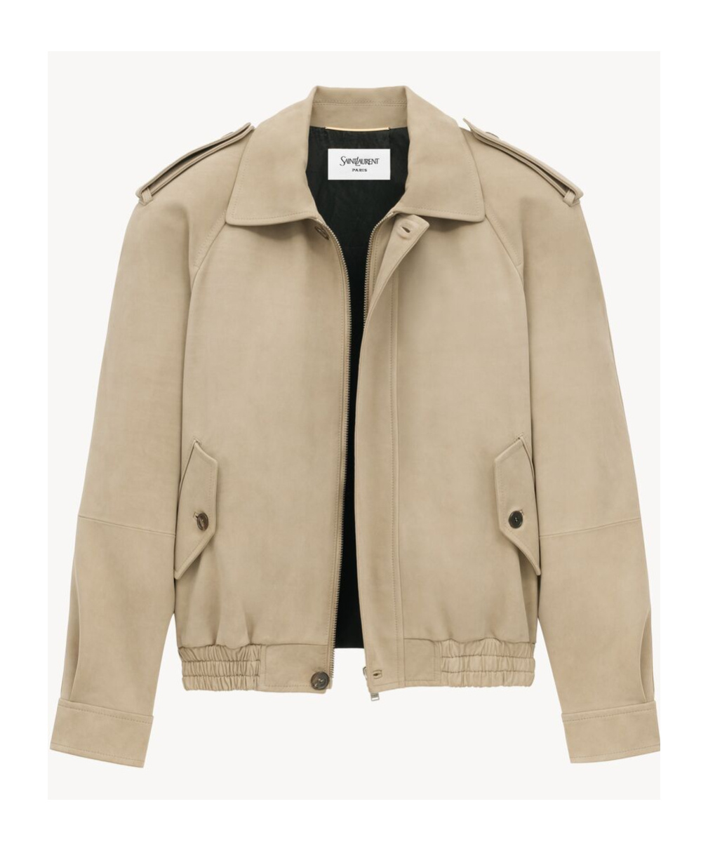 SAINT LAURENT BOMBER JACKET IN NUBUCK