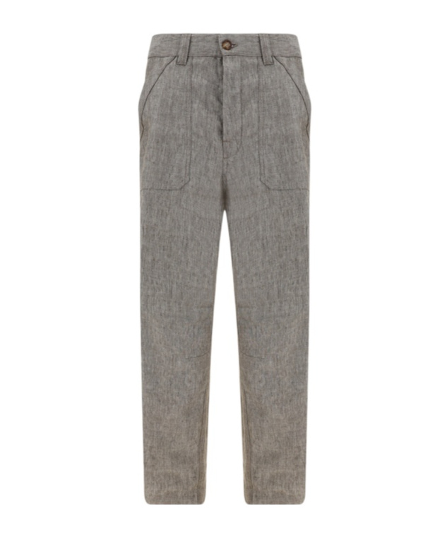 Brunello Cucinelli Belt Loops Slacks In Gray