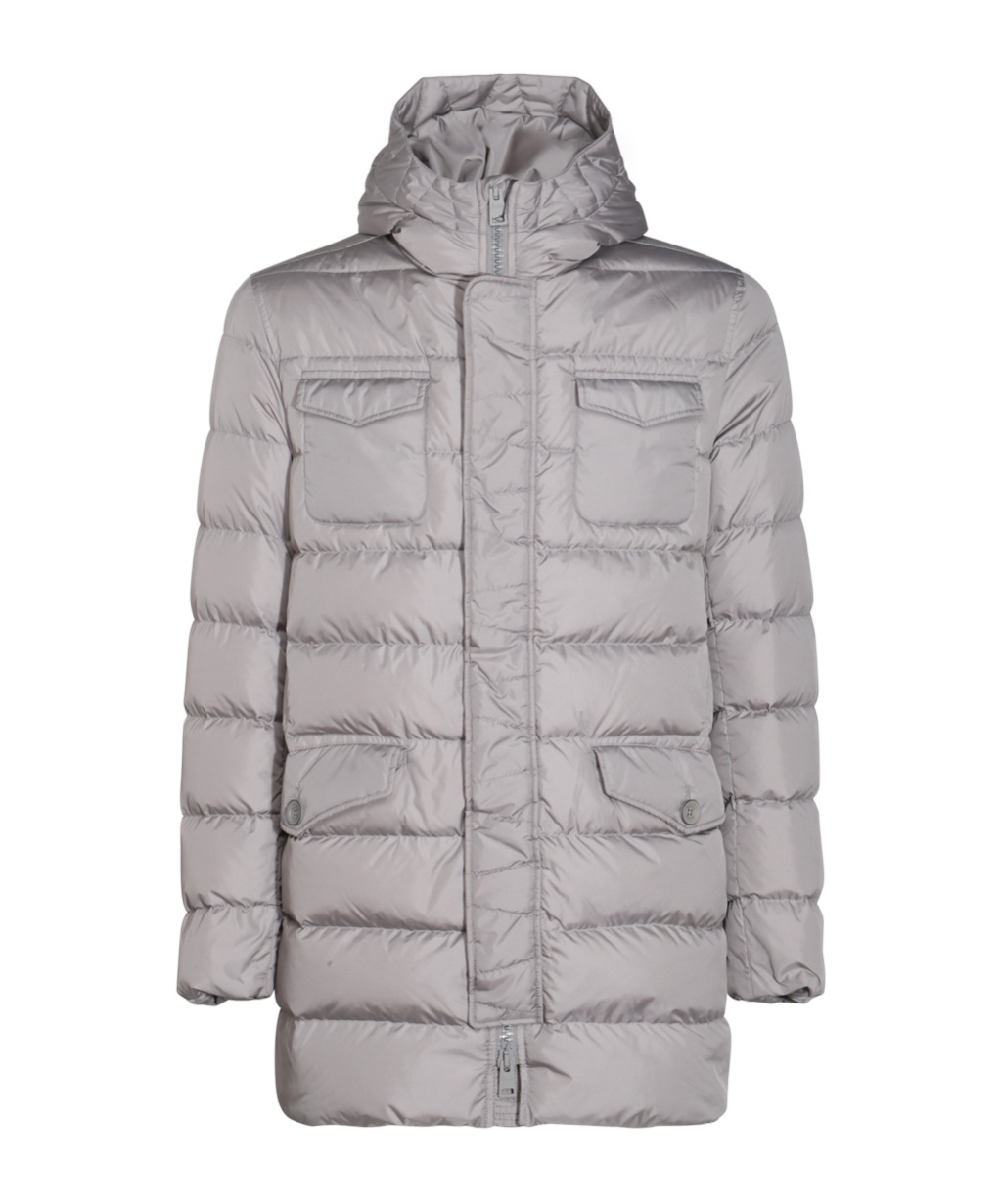 Herno Grey Down Jacket In Gray